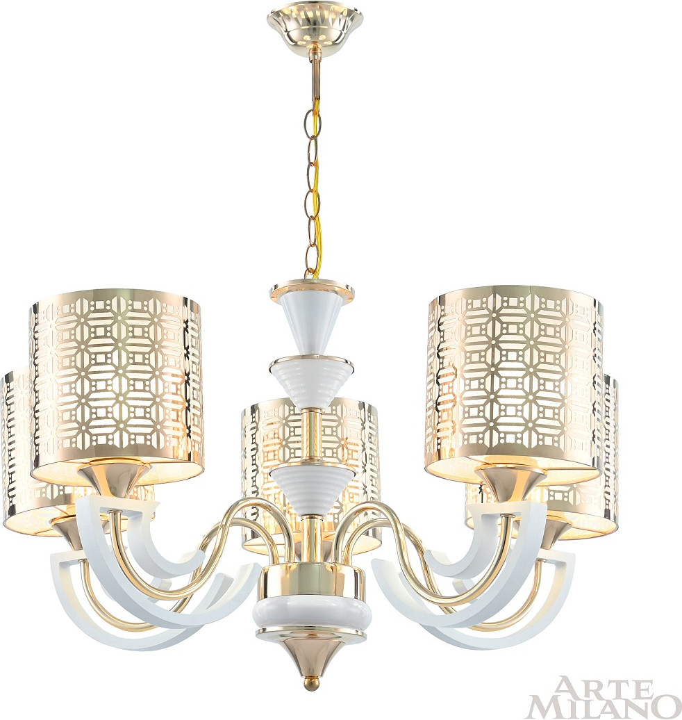 Люстра Arte Milano Florentia-8857 / 308857/5 Wh/Gd — фото 3