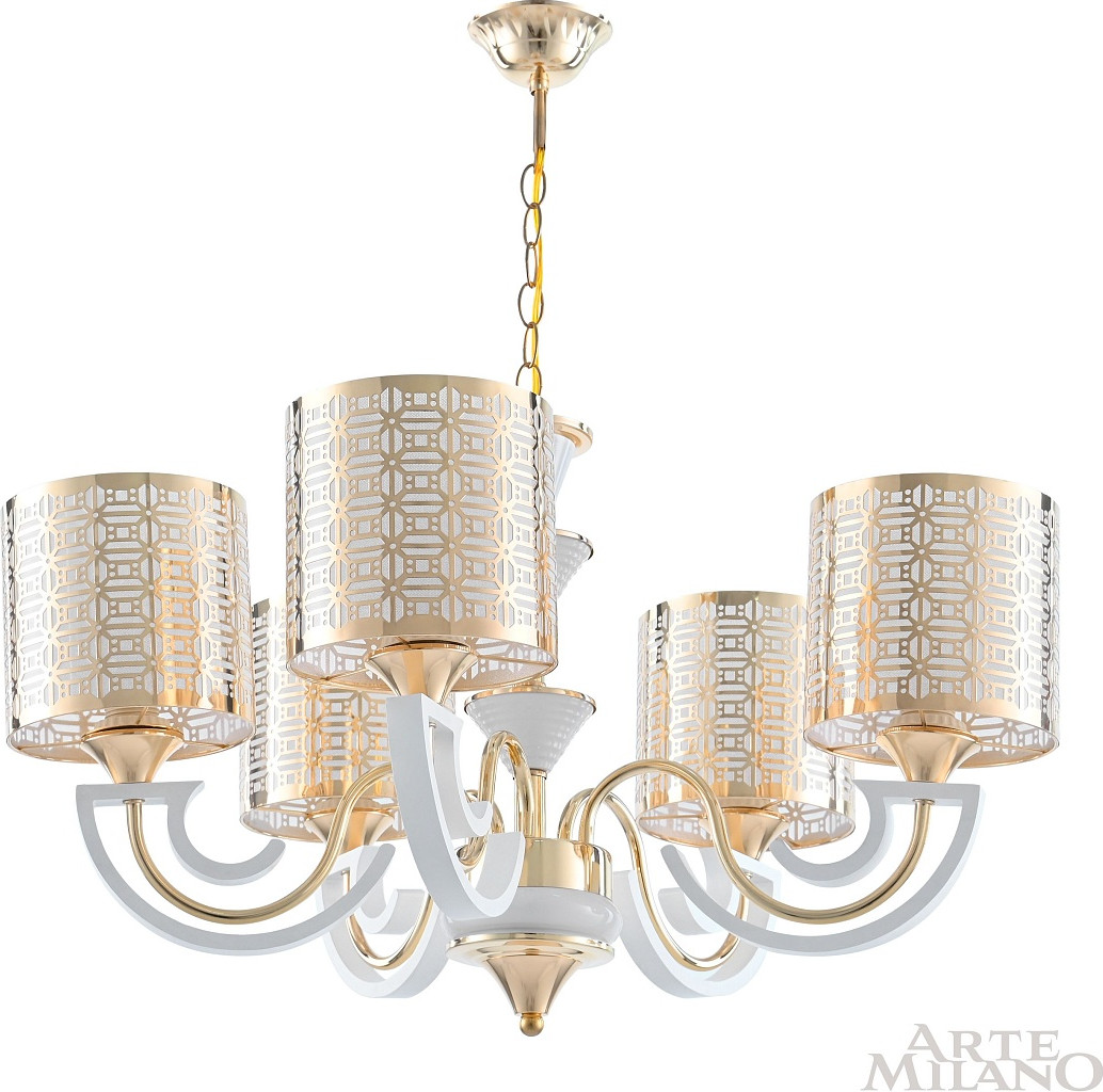 Люстра Arte Milano Florentia-8857 / 308857/5 Wh/Gd — фото 4
