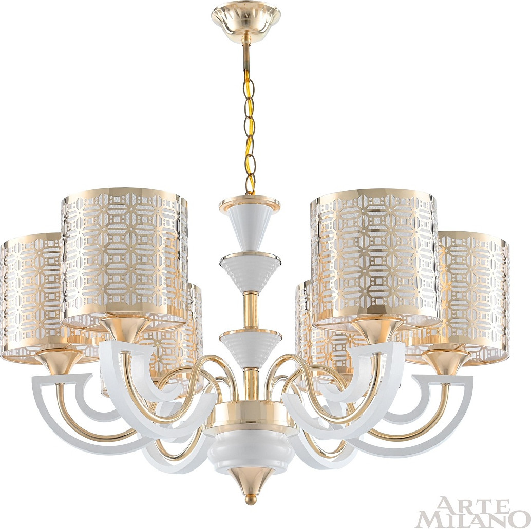 Люстра Arte Milano Florentia-8857 / 308857/6 Wh/Gd — фото 4