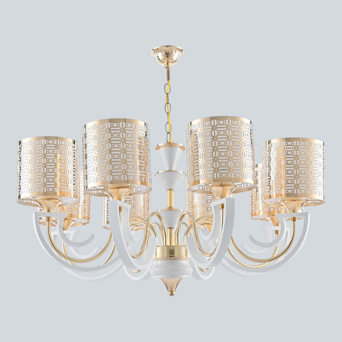 Люстра Arte Milano Florentia-8857 / 308857/8 Wh/Gd