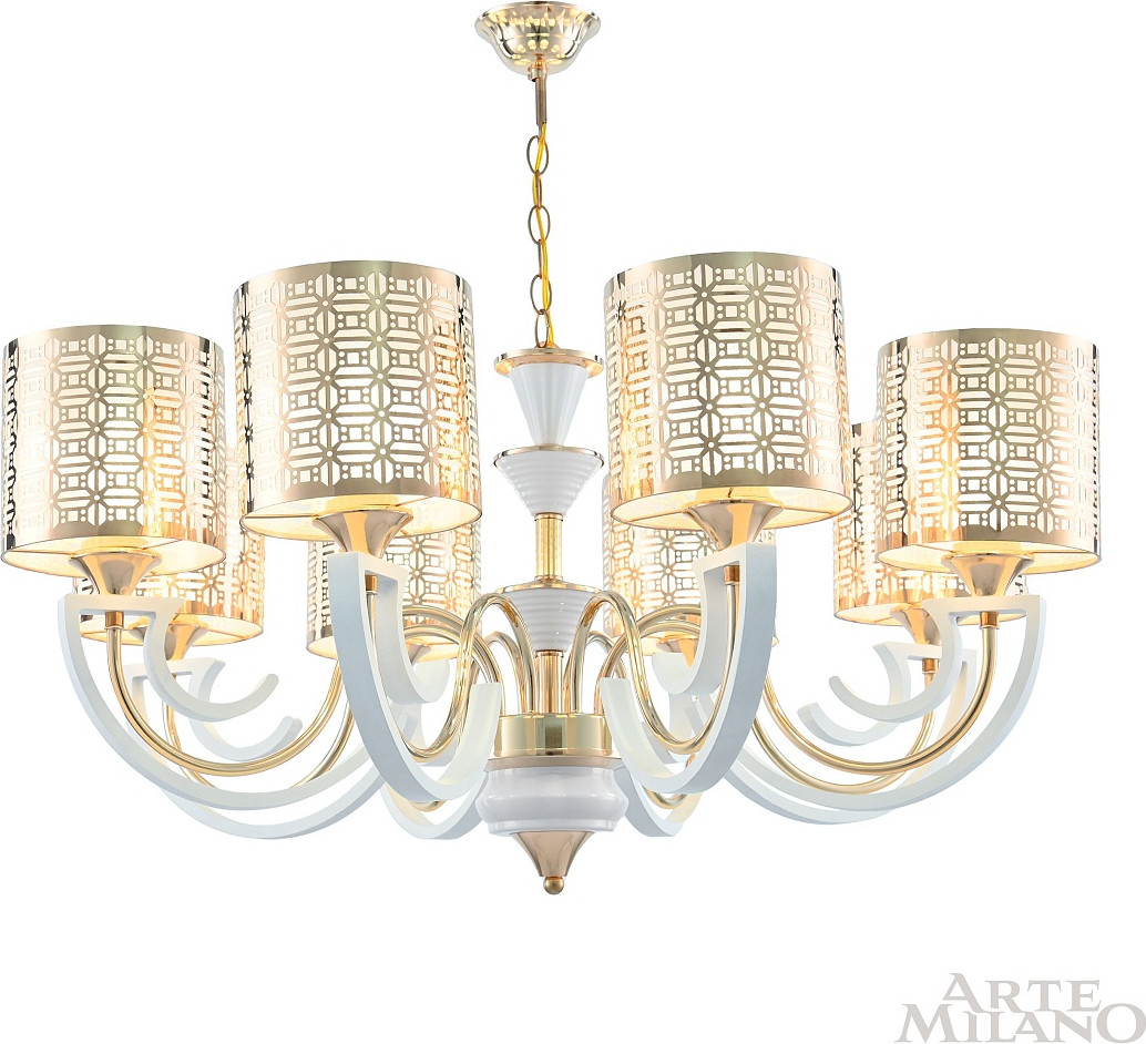 Люстра Arte Milano Florentia-8857 / 308857/8 Wh/Gd — фото 3