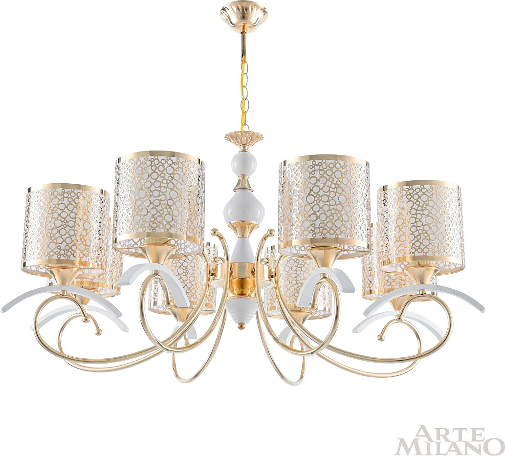 Люстра Arte Milano Florentia-9787 / 309787/8 Wh/Gd — фото 3