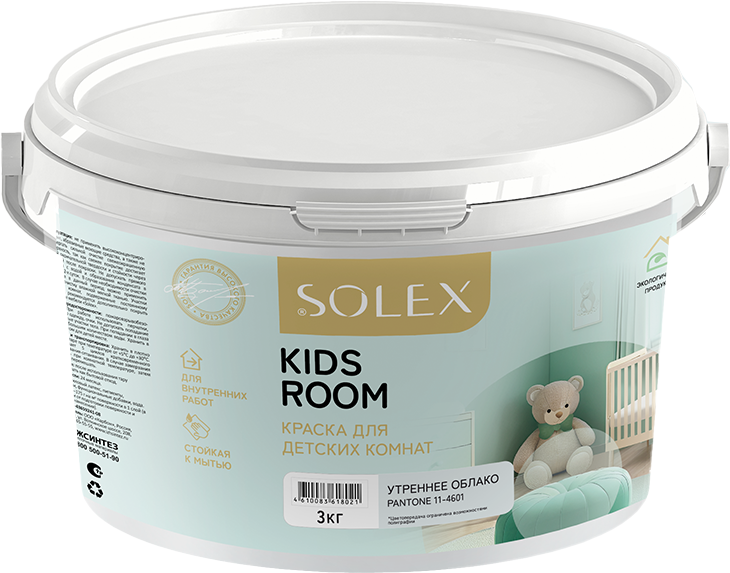 Краска Solex Kids Room (3кг, утреннее облако)