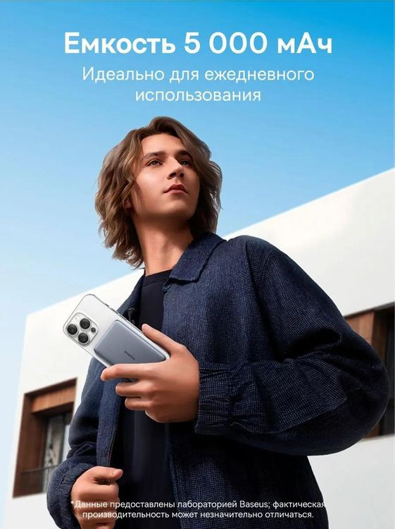 Портативное зарядное устройство Baseus PicoGo AM41 PPKPC-0520 / P1007680C123-00 (черный) — фото 3