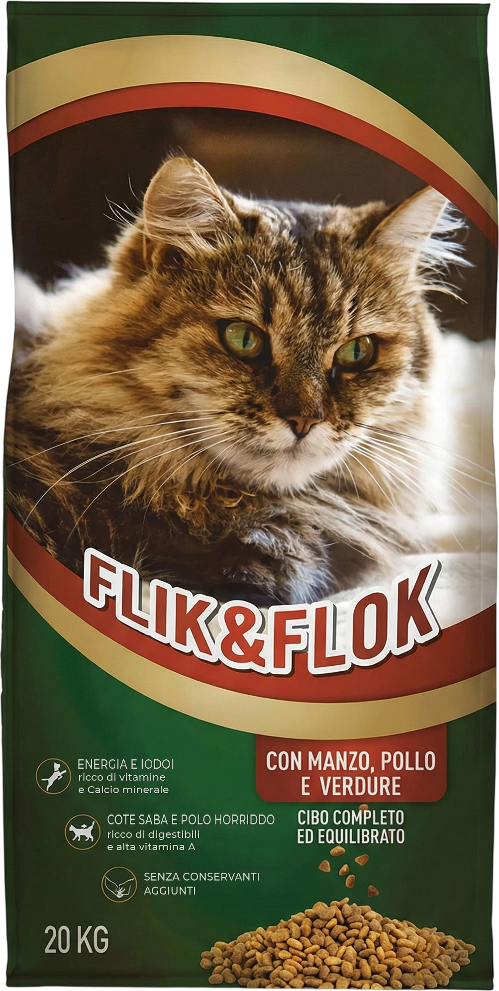 Сухой корм для кошек Morando Flik&Flok Morando С говядиной, курицей и овощами (20кг)