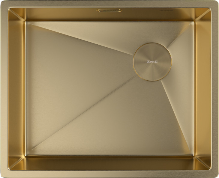 Мойка кухонная ZORG Zerox 54 U / IF Side SF PVD Gold