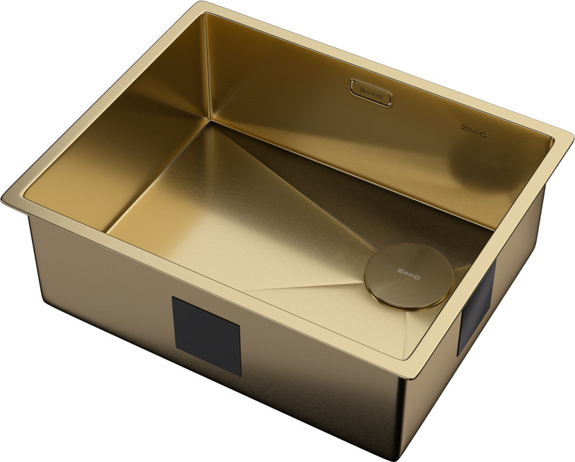 Мойка кухонная ZORG Zerox 54 U / IF Side SF PVD Gold — фото 2