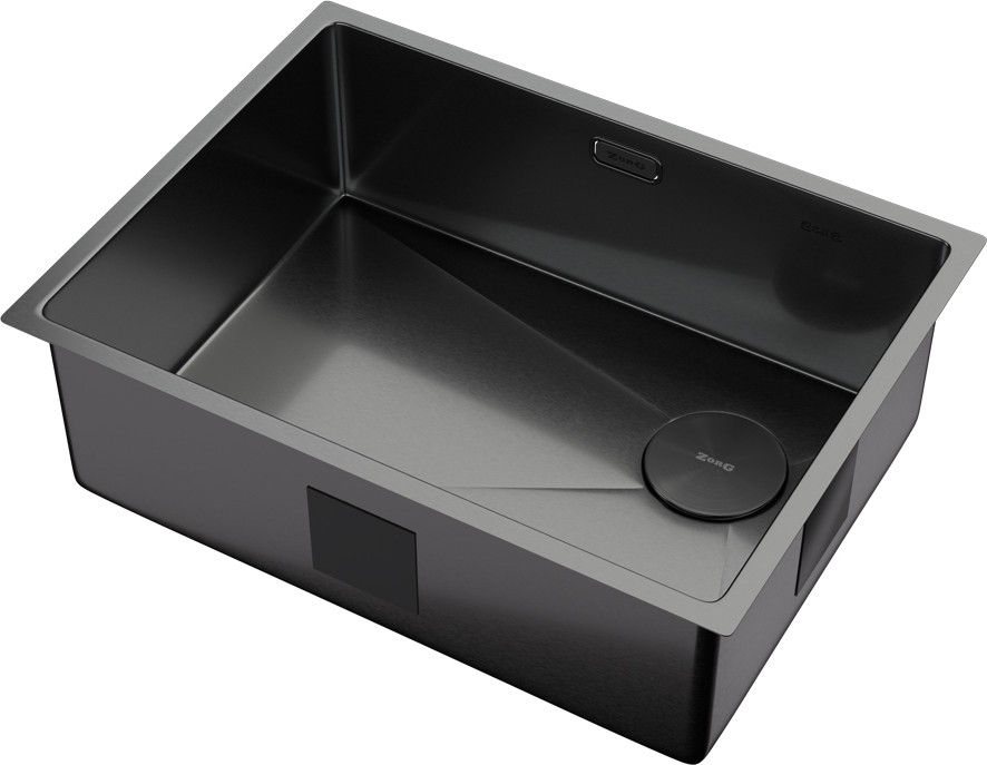 Мойка кухонная ZORG Zerox 59 U / IF Side SF Zurinox PVD Gunblack — фото 2