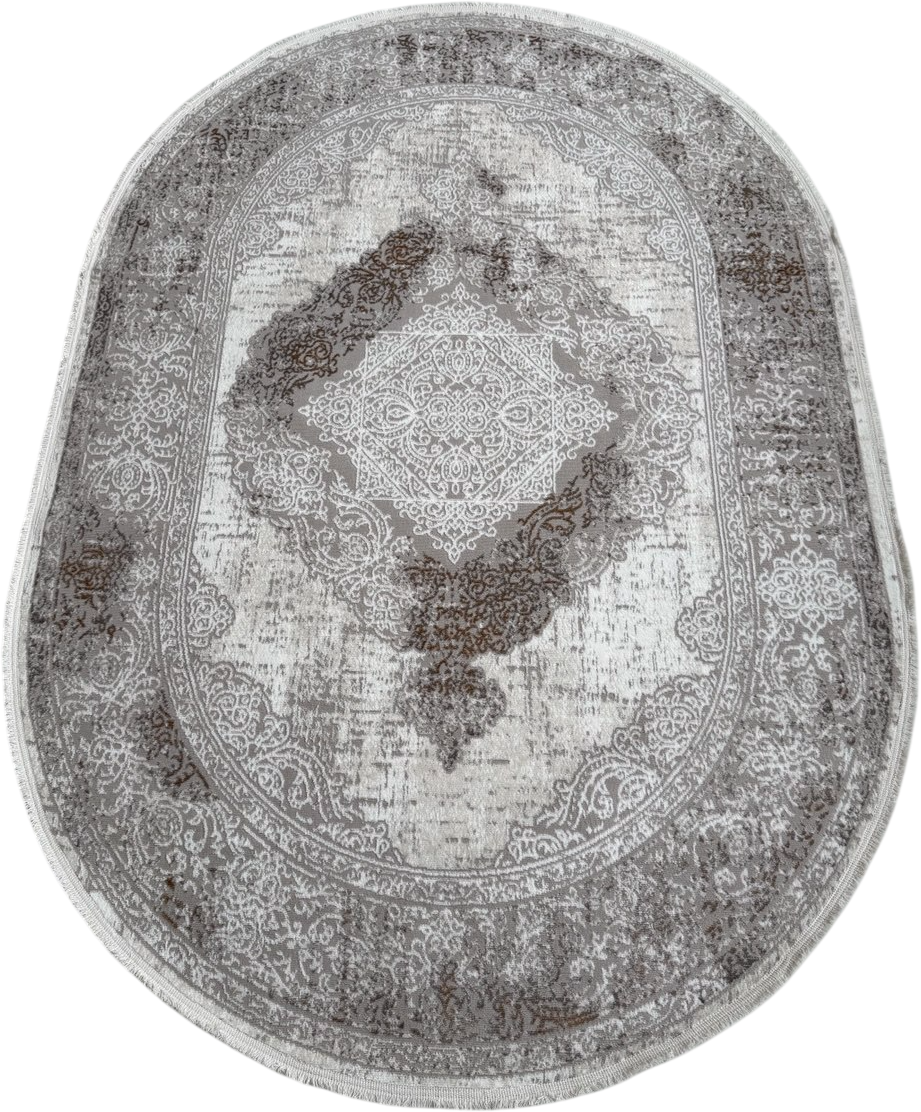 Коврик LAXMI Proxima 4902 овал (1.2x1.8, Grey/Ivory)