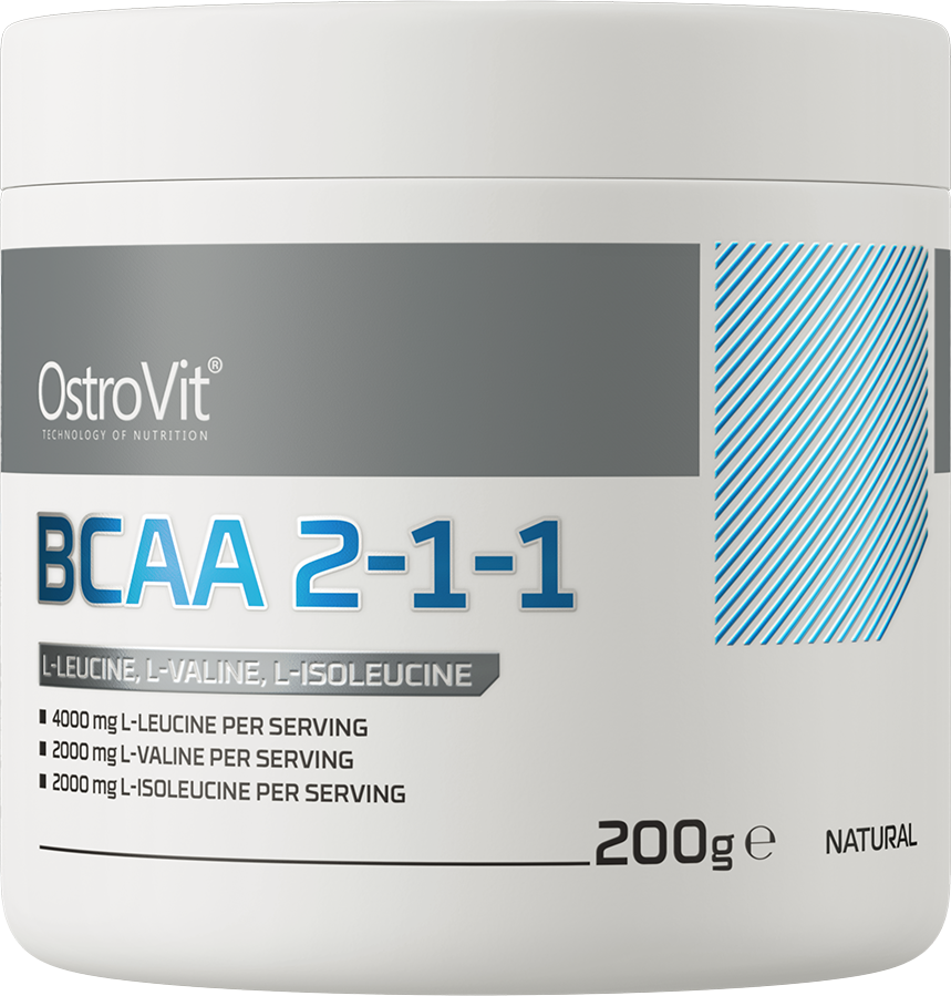 Аминокислоты BCAA OstroVit 2-1-1 (200г, без вкуса)
