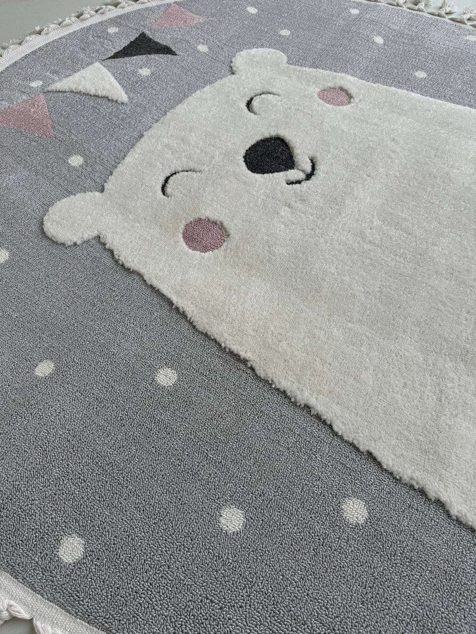 Коврик LAXMI Quincey 1098 круг (1x1, Cream/Grey) — фото 6