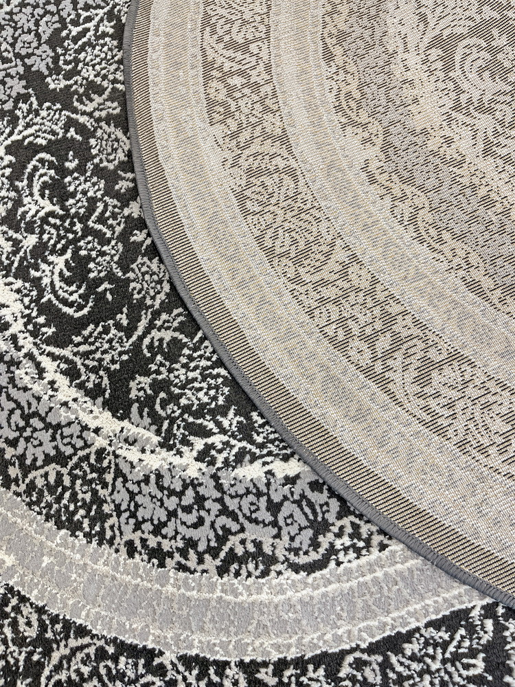 Коврик Bossan Saphir E627A-KREM-K.GRI-OVAL (1.2x1.7) — фото 2