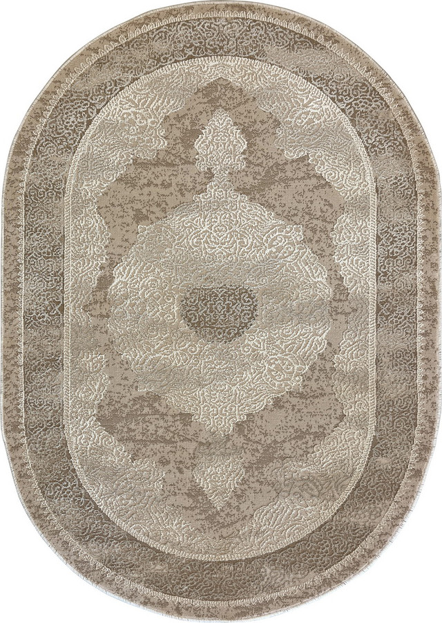 Коврик Bossan Saphir E606A-A.GRI-A.KAHVE-OVAL (0.8x1.5)