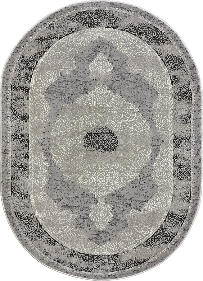 Ковер Bossan Saphir E606A-A.GRI-GRI-OVAL (1.6x2.3)