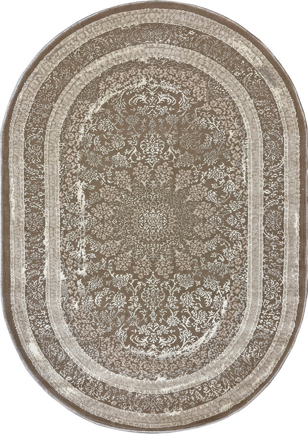 Ковер Bossan Saphir E627A-KREM-K.KAHVE-OVAL (2x2.9)