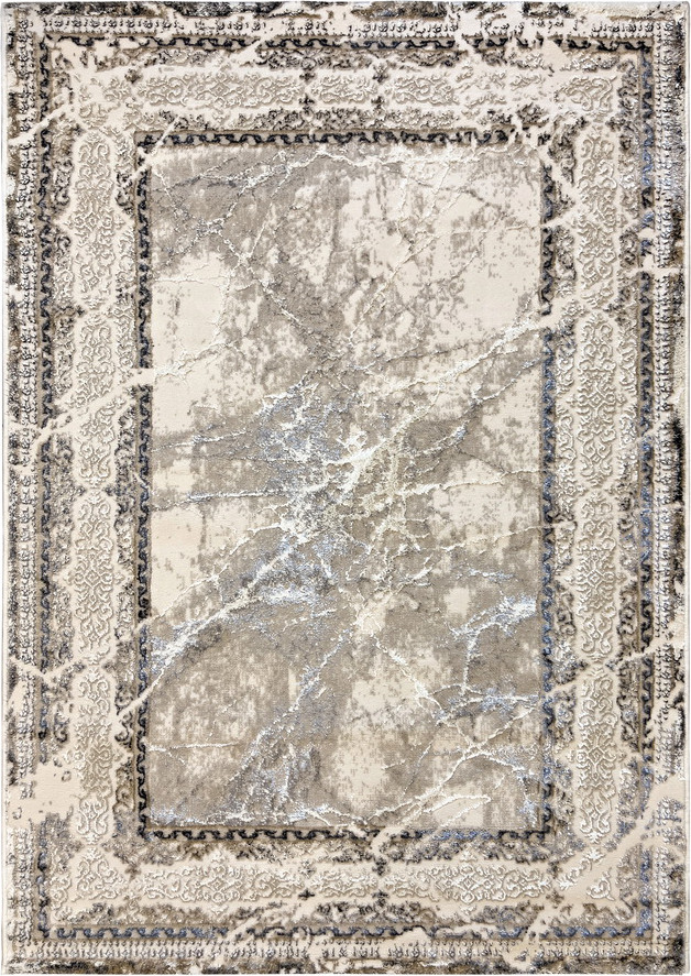 Коврик Behram Vegas T1586RE-CREAM-D.GREY (1.2x1.7)
