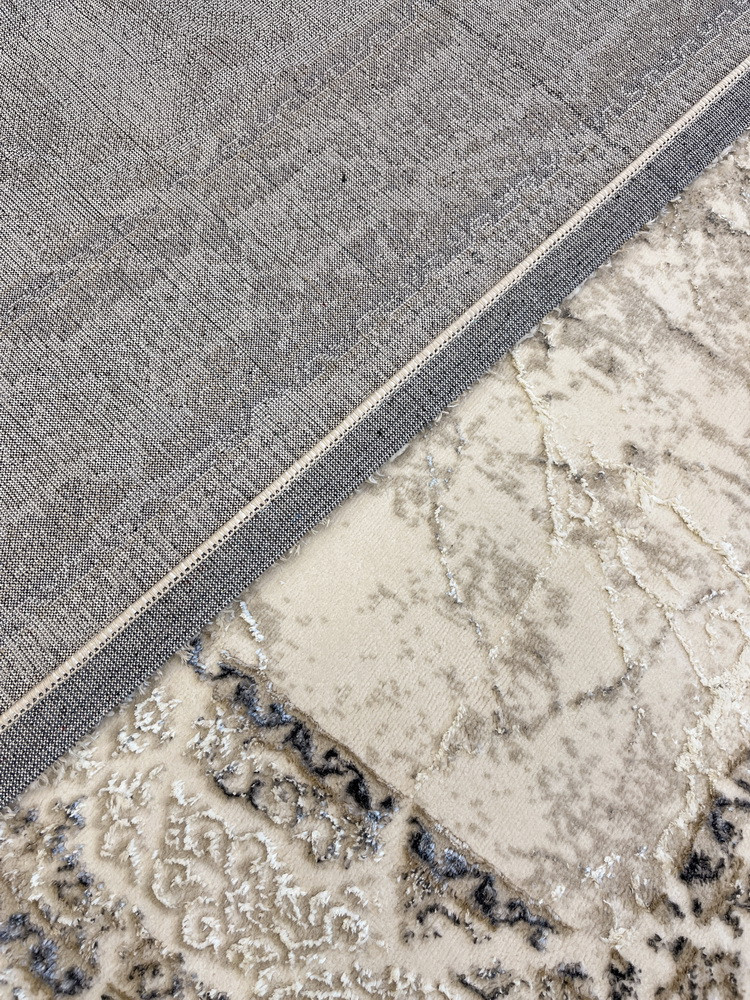 Коврик Behram Vegas T1586RE-CREAM-D.GREY (1.2x1.7) — фото 4