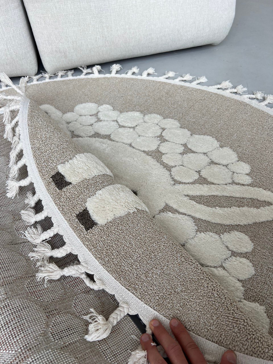 Ковер LAXMI Quincey 1094 круг (2.4x2.4, Cream/Beige) — фото 4
