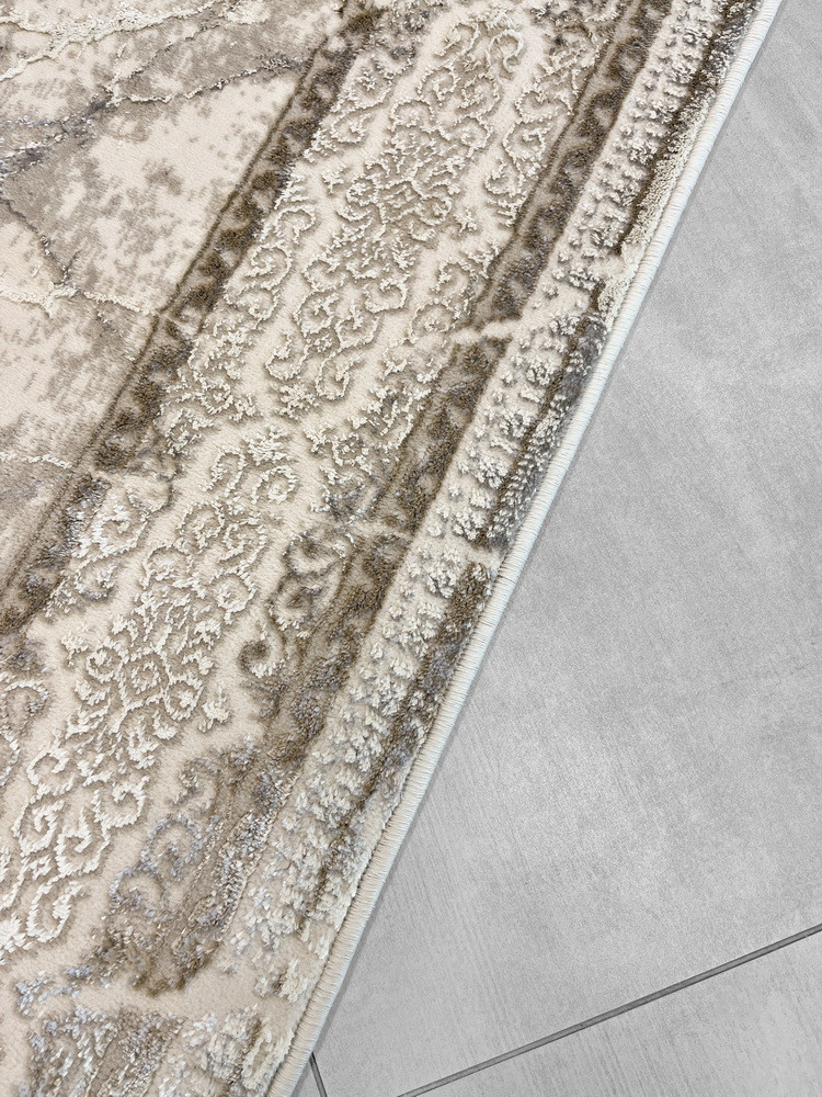 Коврик Behram Vegas T1586RE-CREAM-CREAM (0.8x1.5) — фото 2