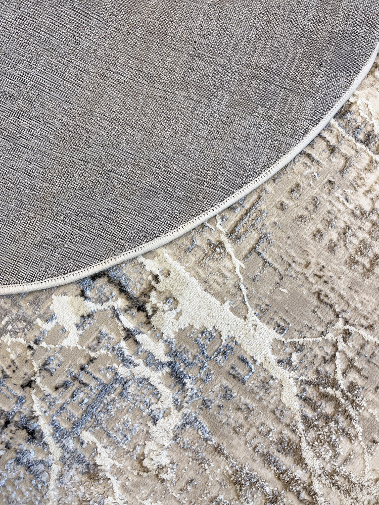Коврик Behram Vegas T2954RE-CREAM-D.GREY-OVAL (0.8x1.5) — фото 2