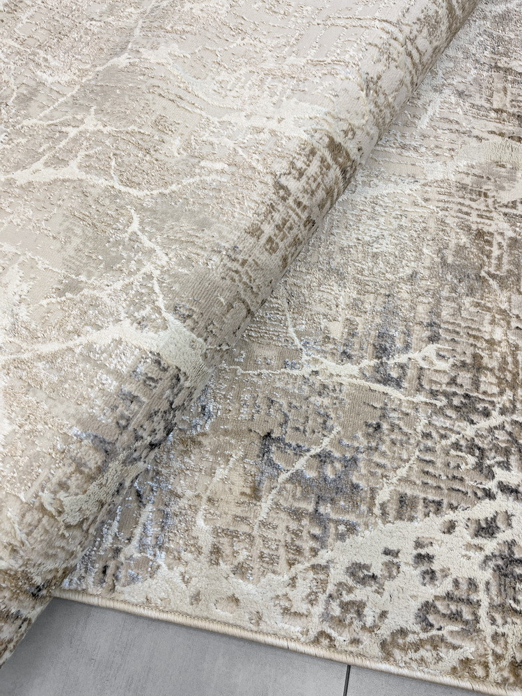 Коврик Behram Vegas T2954RE-CREAM-D.GREY-OVAL (0.8x1.5) — фото 3