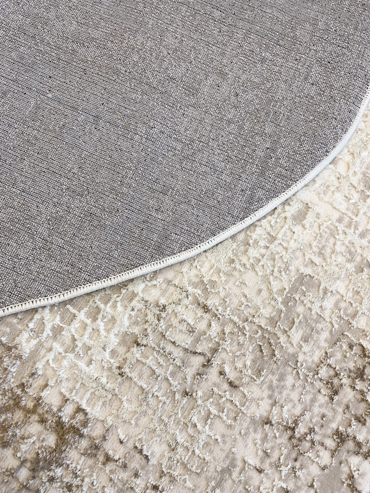 Коврик Behram Vegas T2967RE-CREAM-CREAM-OVAL (0.8x1.5) — фото 2