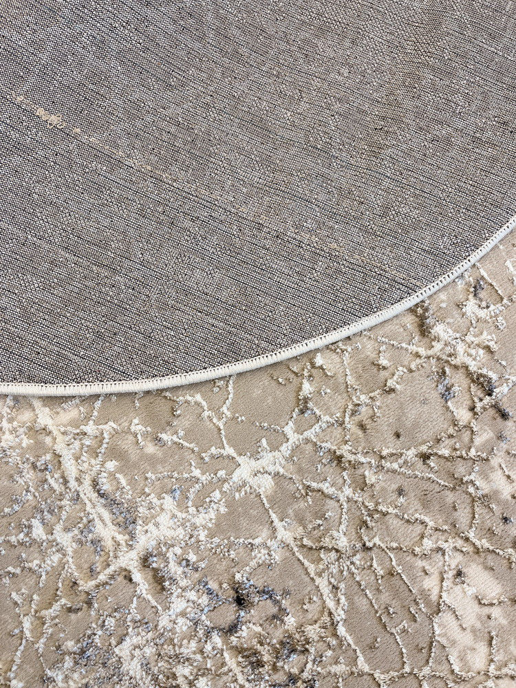 Коврик Behram Vegas T3753RE-L.BEIGE-D.GREY-OVAL (0.8x1.5) — фото 2