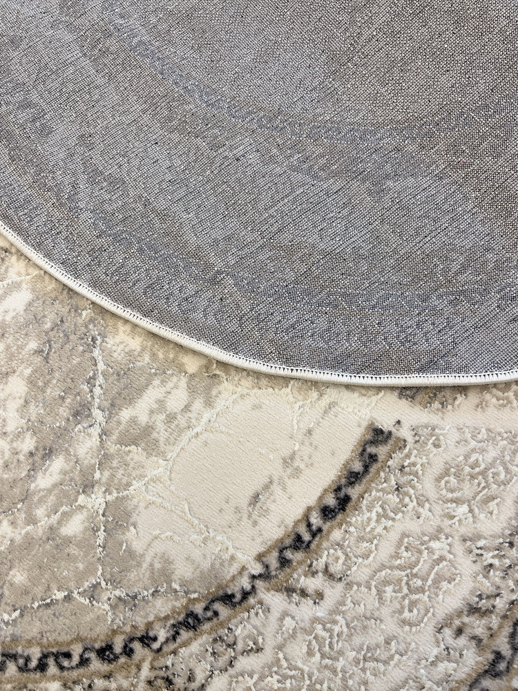 Ковер Behram Vegas T1586RE-CREAM-D.GREY-OVAL (1.4x2) — фото 3