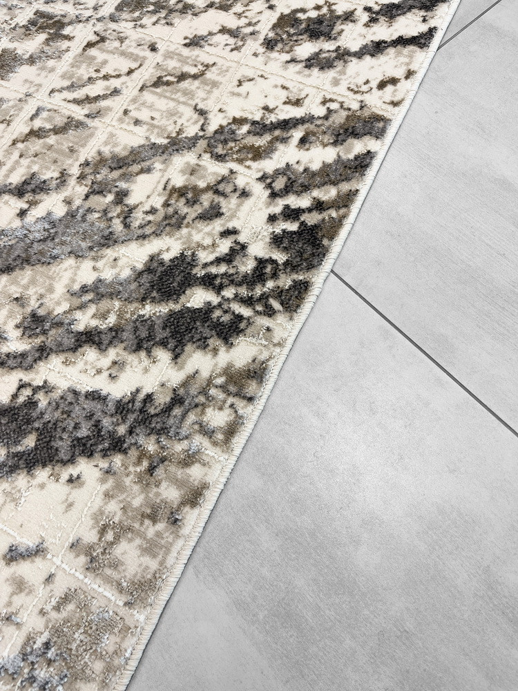 Ковер Behram Vegas T2187RE-CREAM-D.GREY (1.4x2) — фото 4