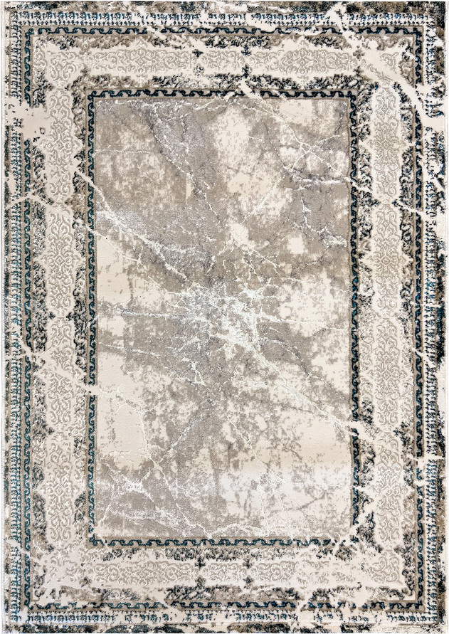 Ковер Behram Vegas T1586RE-CREAM-DBLUE (1.6x2.3)