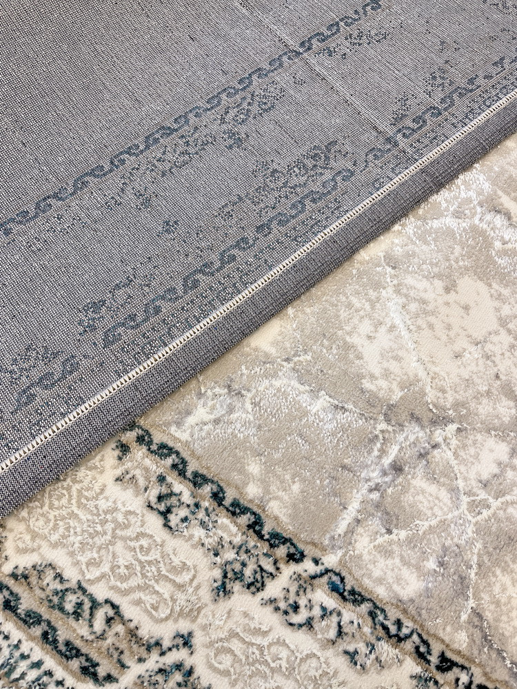 Ковер Behram Vegas T1586RE-CREAM-DBLUE (1.6x2.3) — фото 4