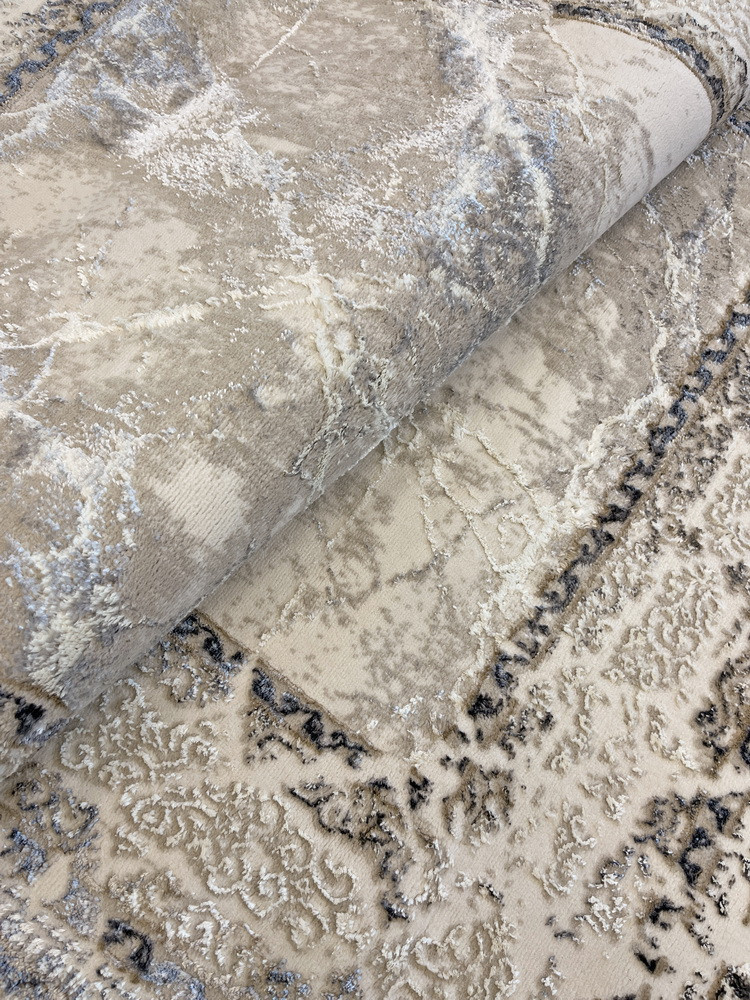 Ковер Behram Vegas T1586RE-CREAM-D.GREY (1.6x3) — фото 3