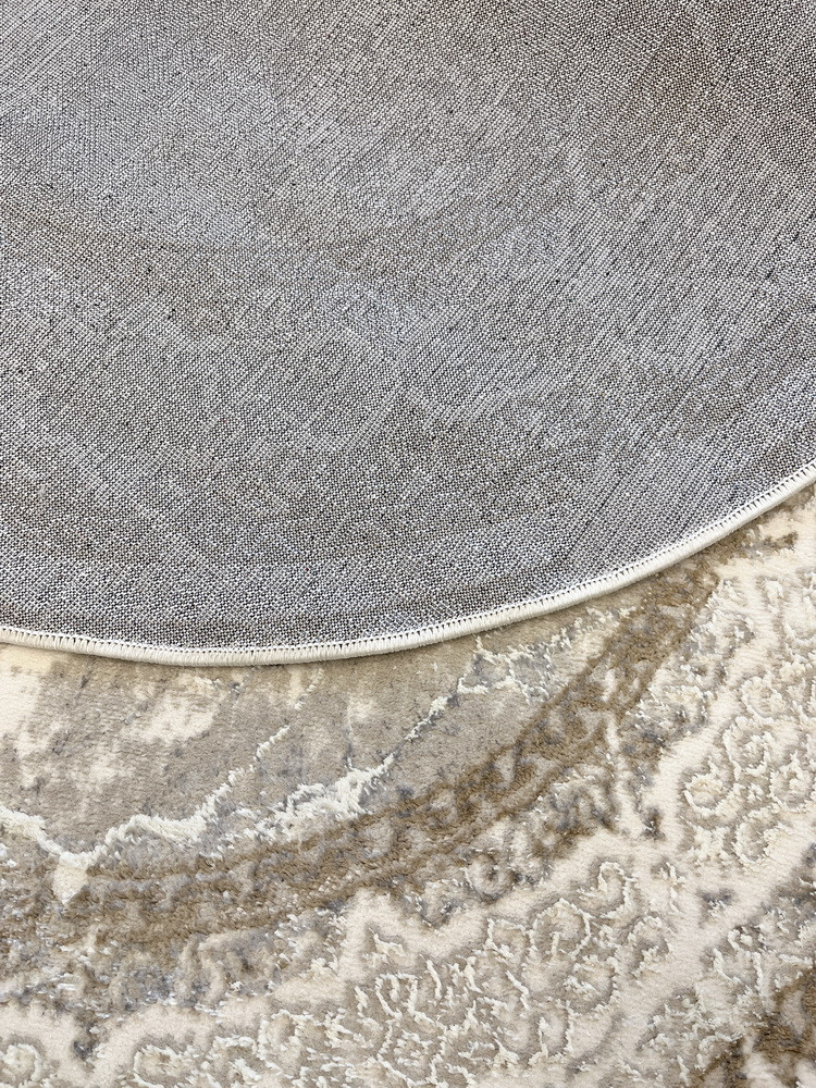 Ковер Behram Vegas T1586RE-CREAM-CREAM-OVAL (2x3) — фото 3