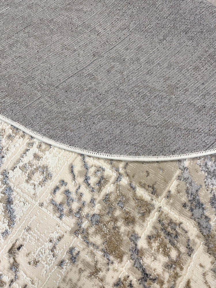 Ковер Behram Vegas T2187RE-CREAM-D.GREY-OVAL (2x3) — фото 2