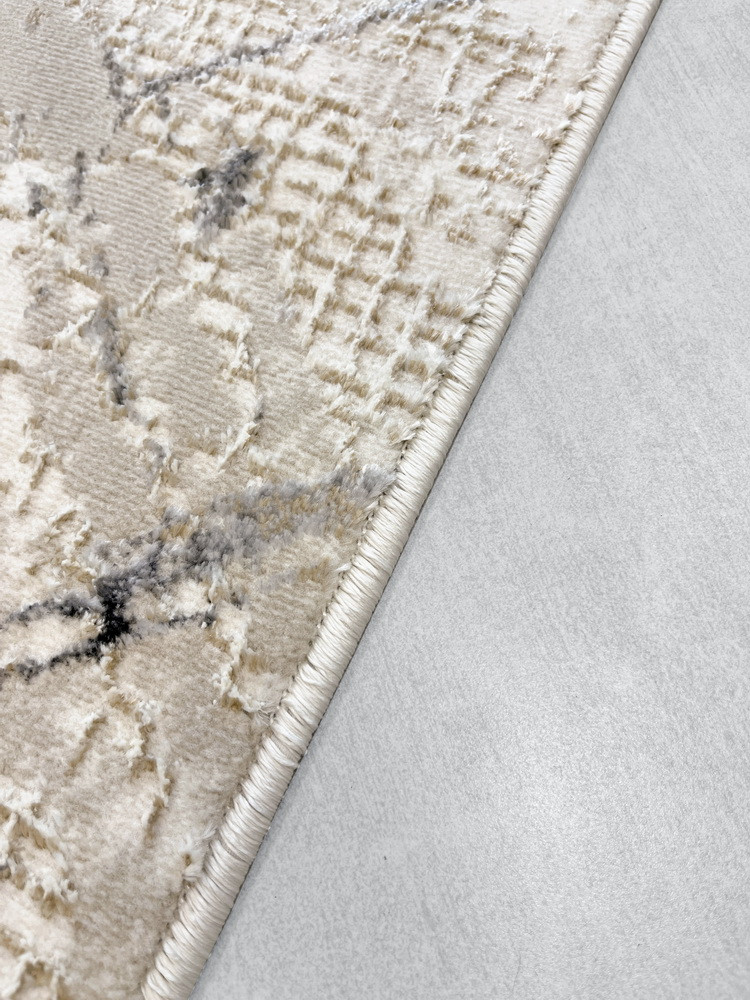 Коврик Behram Vegas T3746RE-CREAM-D.GREY-OVAL (0.8x1.5) — фото 3