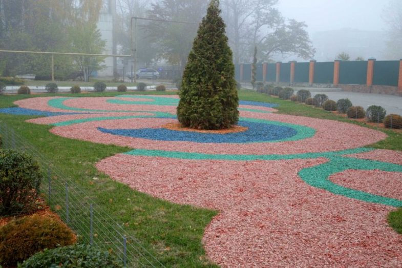 Щебень декоративный GreenTerra Окрашенный гранитный 5-10мм (20кг, зеленый) — фото 4