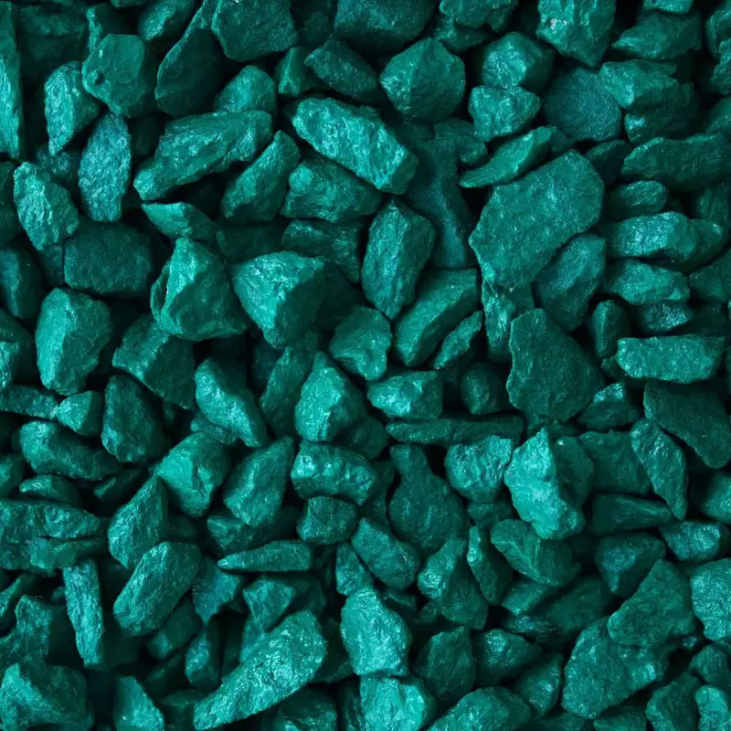 Щебень декоративный GreenTerra Окрашенный гранитный 5-10мм (20кг, зеленый)