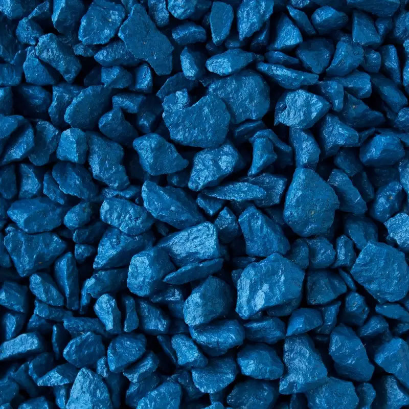 Щебень декоративный GreenTerra Окрашенный гранитный 5-10мм (20кг, синий)