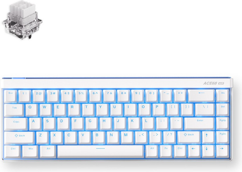 Клавиатура MCHOSE Ace 68 Air Mount Tai Magnetic Switch / MC-Ace68Air-9 (белый) — фото 2