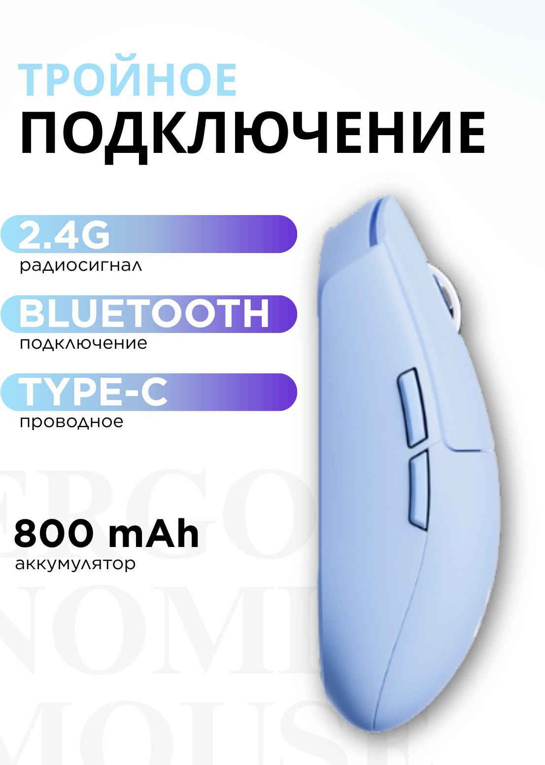 Мышь MCHOSE MC-G3V2-6 (синий) — фото 5