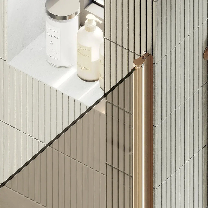Душевая дверь MaybahGlass 198x70 / MGD-1674-2 (бронзовое стекло/бронза) — фото 6