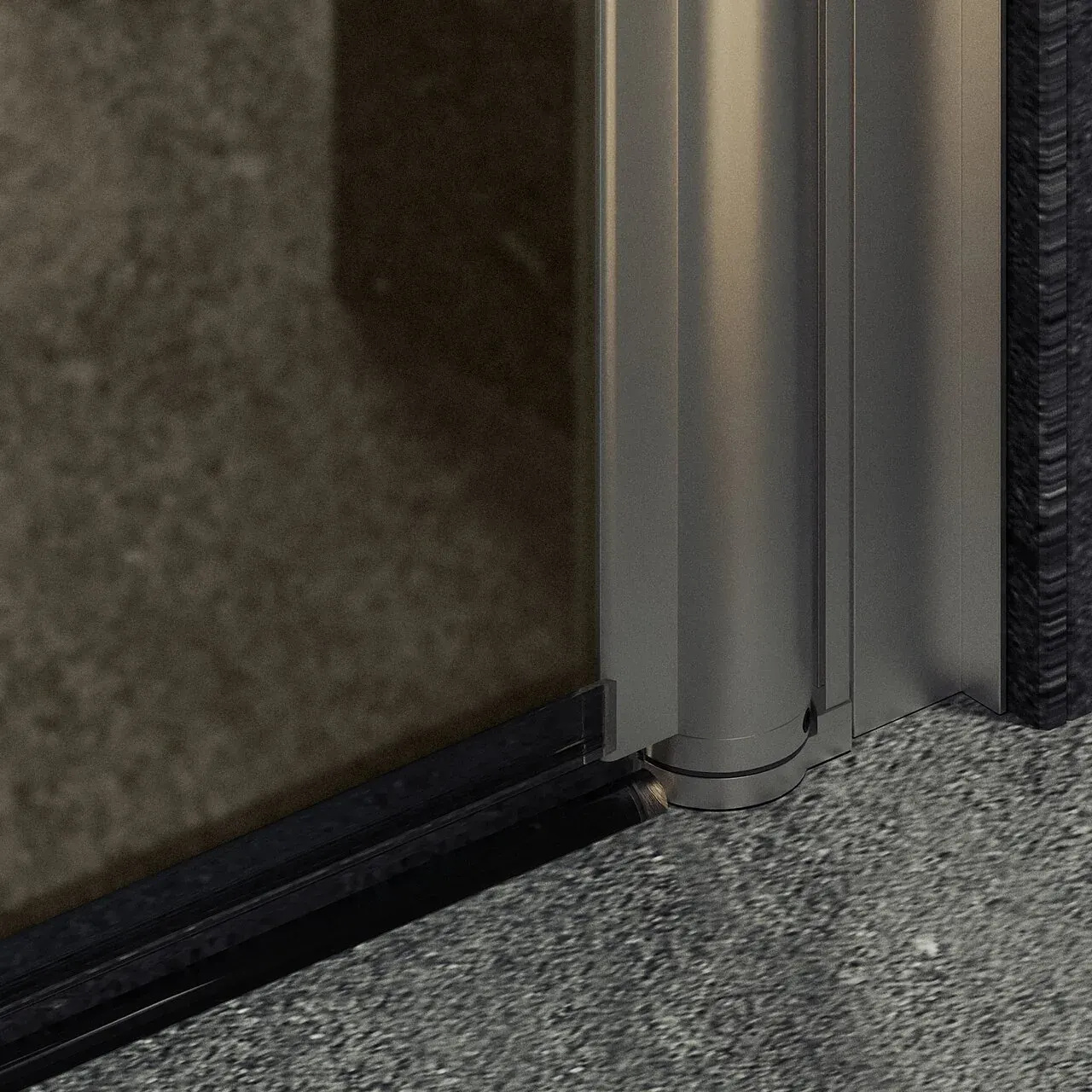 Душевая дверь MaybahGlass 198x70 / MGD-1675-5 (бронзовое матовое стекло/хром матовый) — фото 5