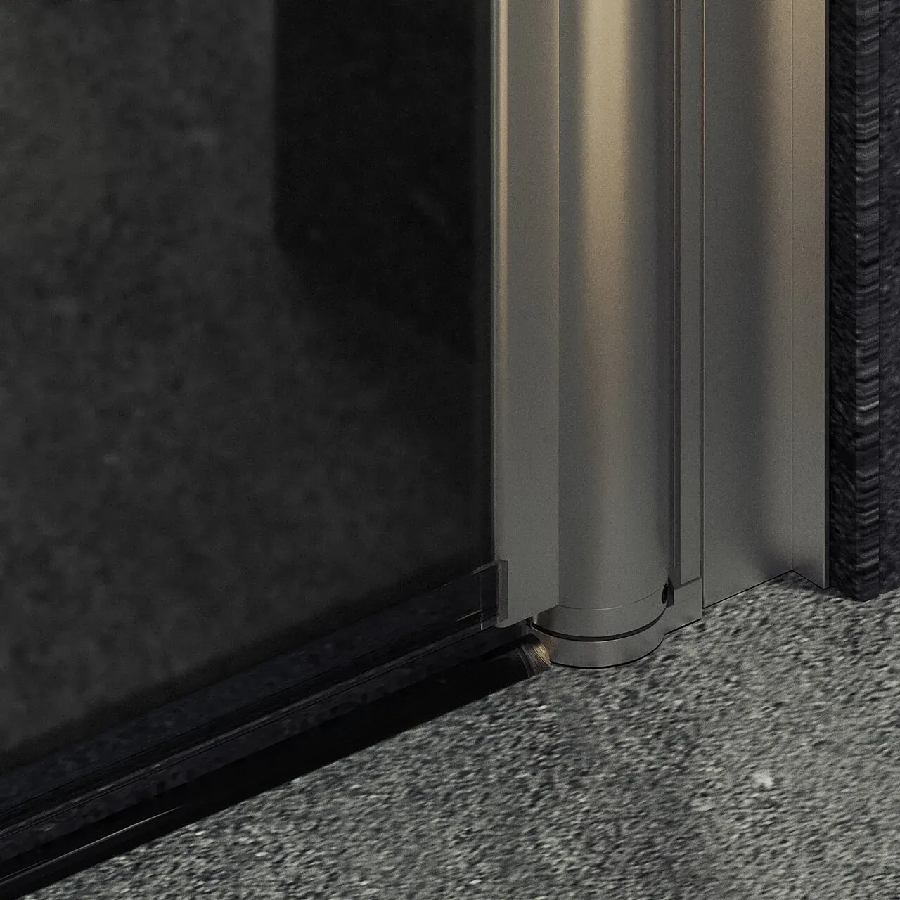 Душевая дверь MaybahGlass 198x70 / MGD-1673-5 (графитовое матовое стекло/хром матовый) — фото 5