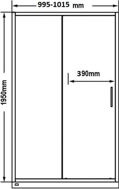Душевая дверь MaybahGlass 195x100 / MGD-1287-5 (графитовое матовое стекло/хром матовый) — фото 4