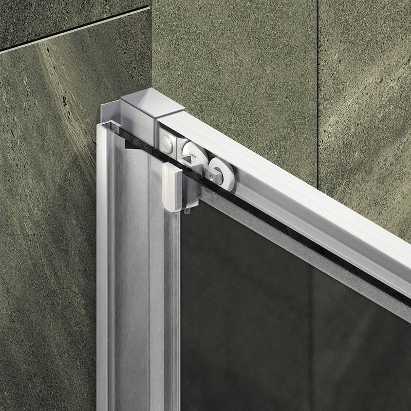 Душевая дверь MaybahGlass 195x100 / MGD-1287-5 (графитовое матовое стекло/хром матовый) — фото 3