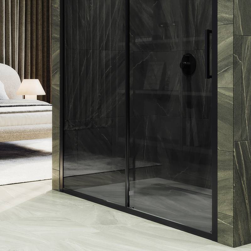 Душевая дверь MaybahGlass 195x140 / MGD-1634-6 (графитовое стекло/черный) — фото 6