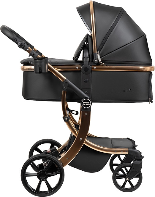 Детская универсальная коляска Aimile Adventurer PU / ADV-16 (золотой черный) — фото 6