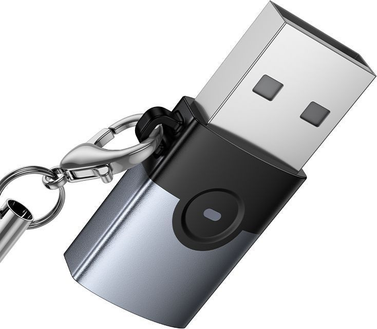 Адаптер Hoco UA46B USB 3.0-Type-C (металлик) — фото 3