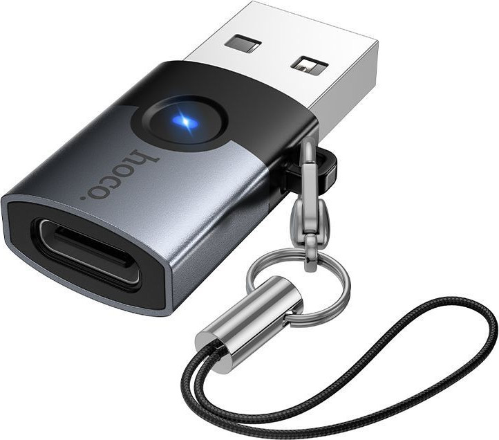 Адаптер Hoco UA46B USB 3.0-Type-C (металлик)