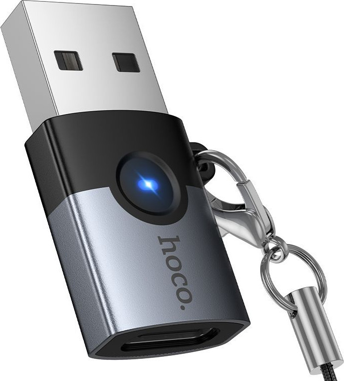 Адаптер Hoco UA46B USB 3.0-Type-C (металлик) — фото 6